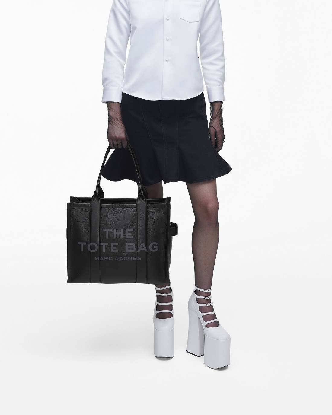 Marc Jacobs Best Price | The Leather Large Tote Bag Black