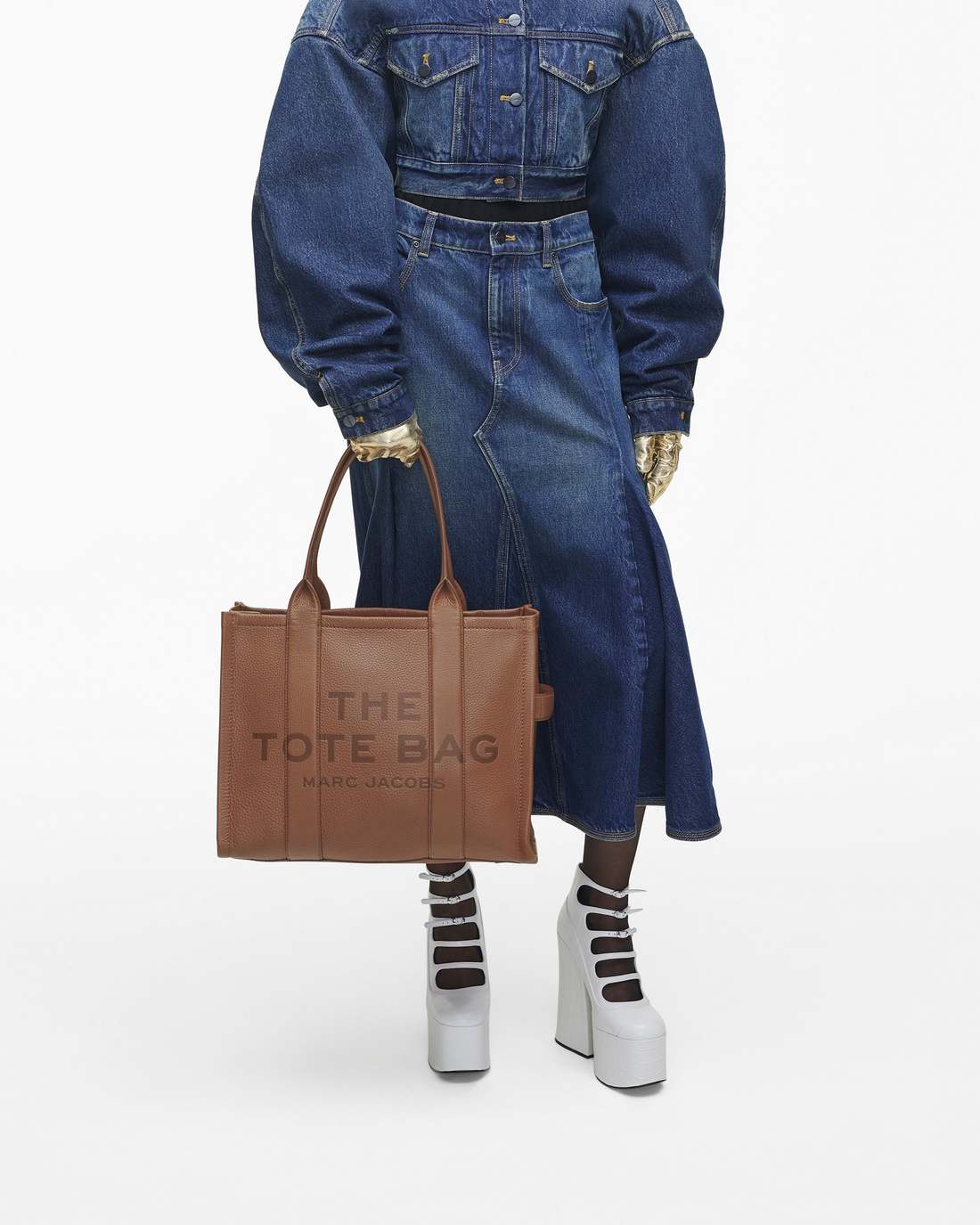 Marc Jacobs Essential | The Leather Large Tote Bag Argan Oil