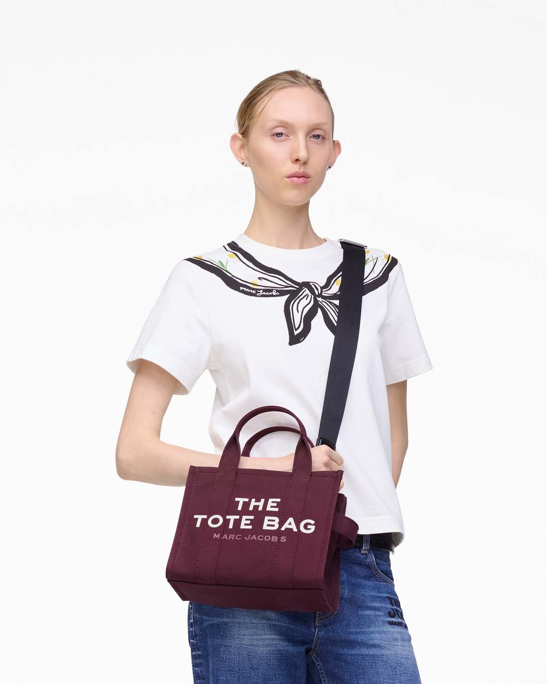 Marc Jacobs Signature | The Canvas Small Tote Bag Dark Plum