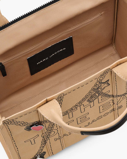 Marc Jacobs Special Offer | The Trompe L'Oeil Charm Canvas Medium Tote Bag Camel Multi