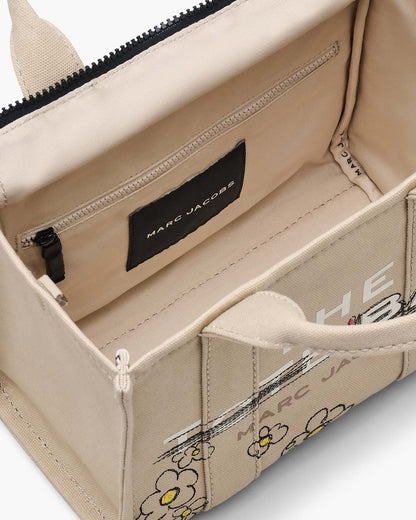 Marc Jacobs Premium | The Daisy Doodle Canvas Small Tote Bag Beige Multi
