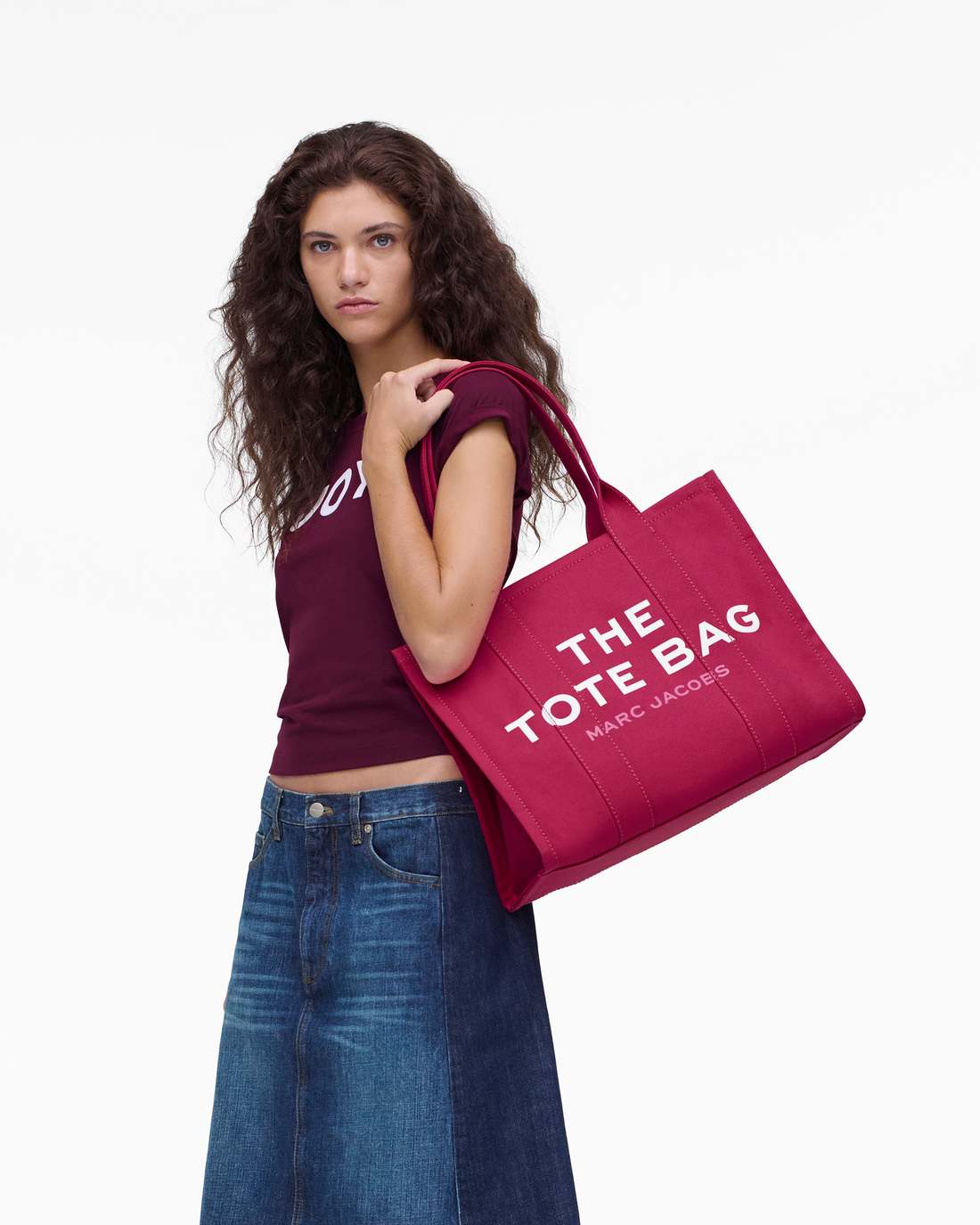 Marc Jacobs Hot Sale | The Canvas Large Tote Bag Raspberry Pink