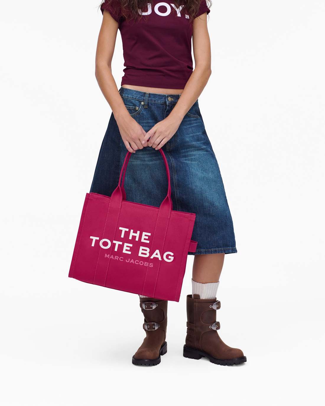 Marc Jacobs Hot Sale | The Canvas Large Tote Bag Raspberry Pink