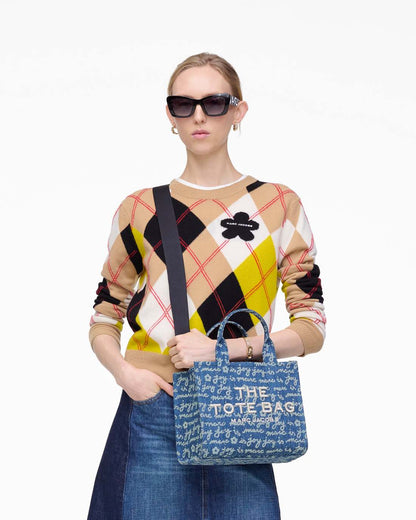 Marc Jacobs Essential | The Joy Denim Small Tote Bag Indigo Multi
