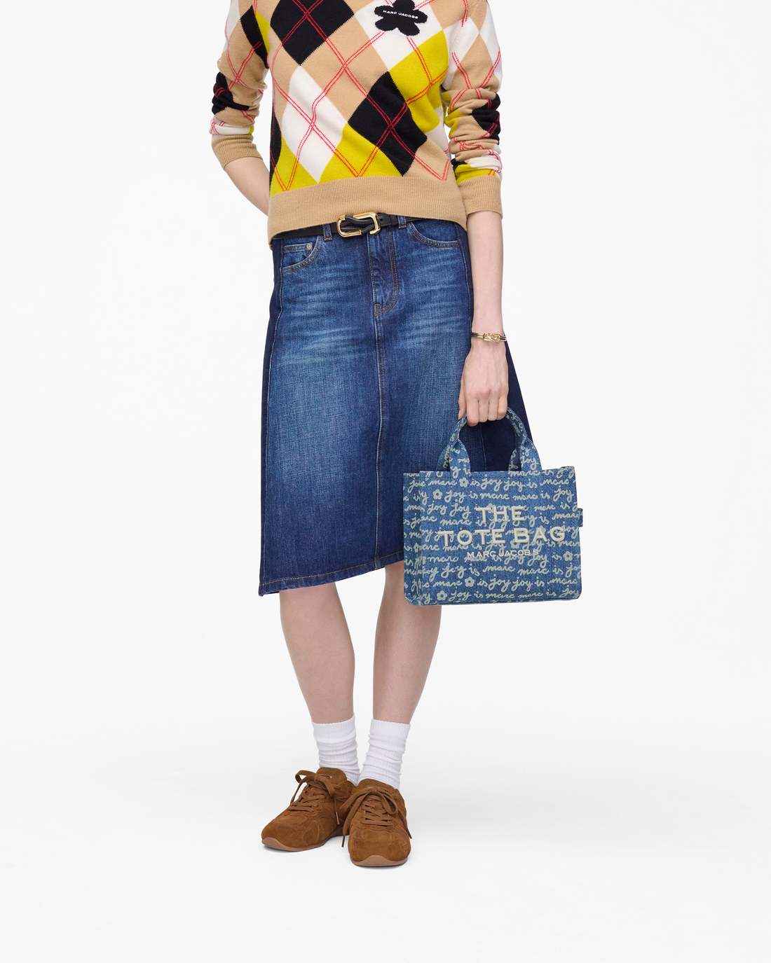 Marc Jacobs Essential | The Joy Denim Small Tote Bag Indigo Multi