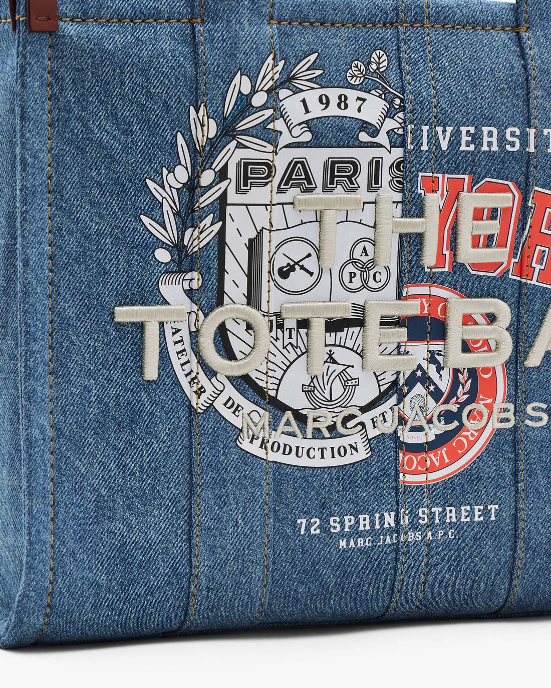 Marc Jacobs Featured | The A.P.C. X Marc Jacobs Denim Medium Tote Bag Washed Indigo