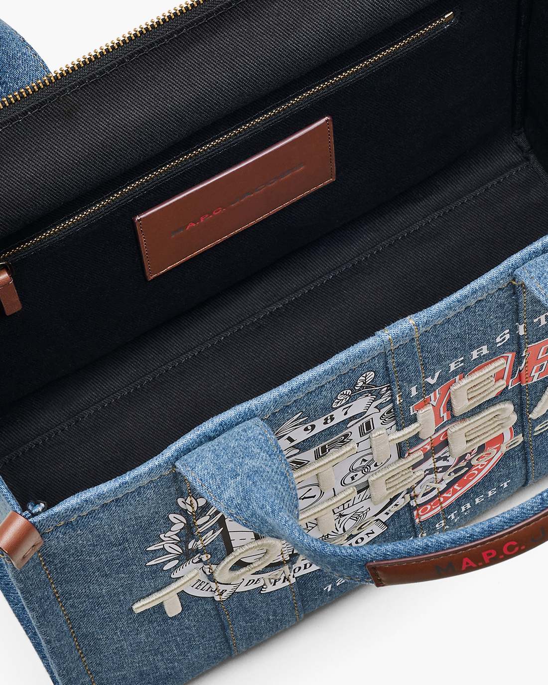Marc Jacobs Featured | The A.P.C. X Marc Jacobs Denim Medium Tote Bag Washed Indigo