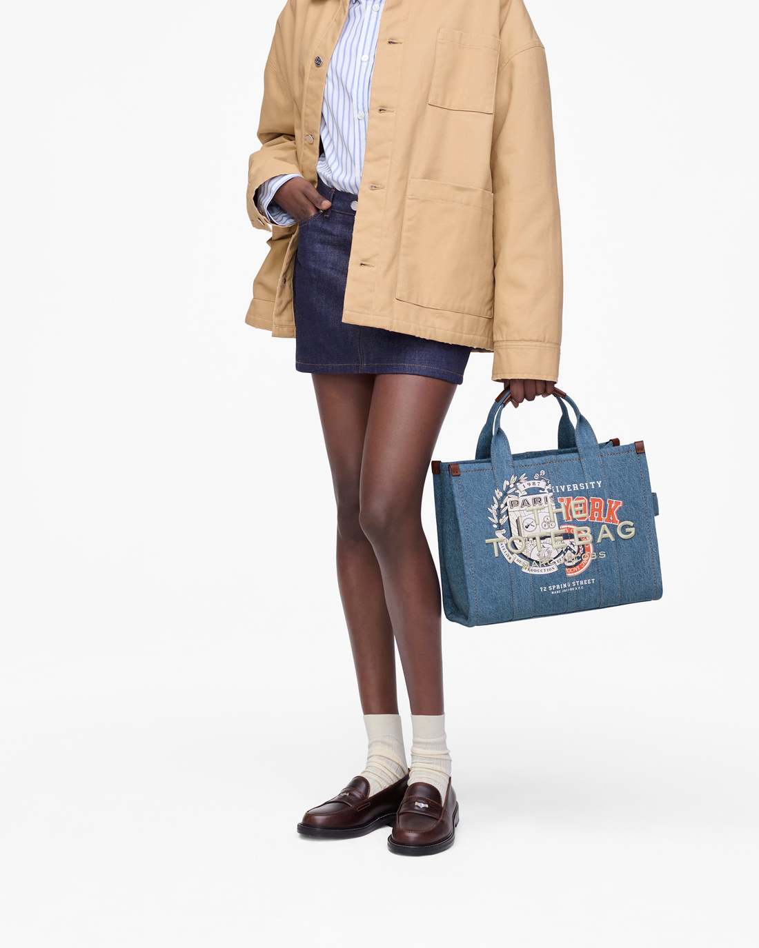 Marc Jacobs Featured | The A.P.C. X Marc Jacobs Denim Medium Tote Bag Washed Indigo