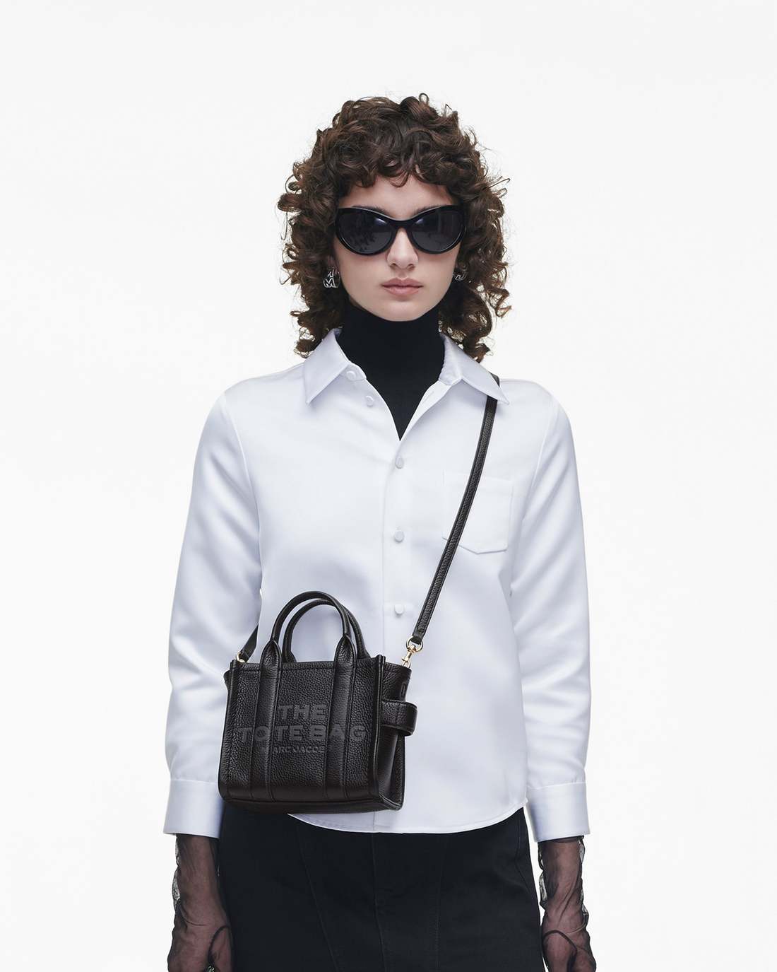 Marc Jacobs Hot Sale | The Leather Crossbody Tote Bag Black