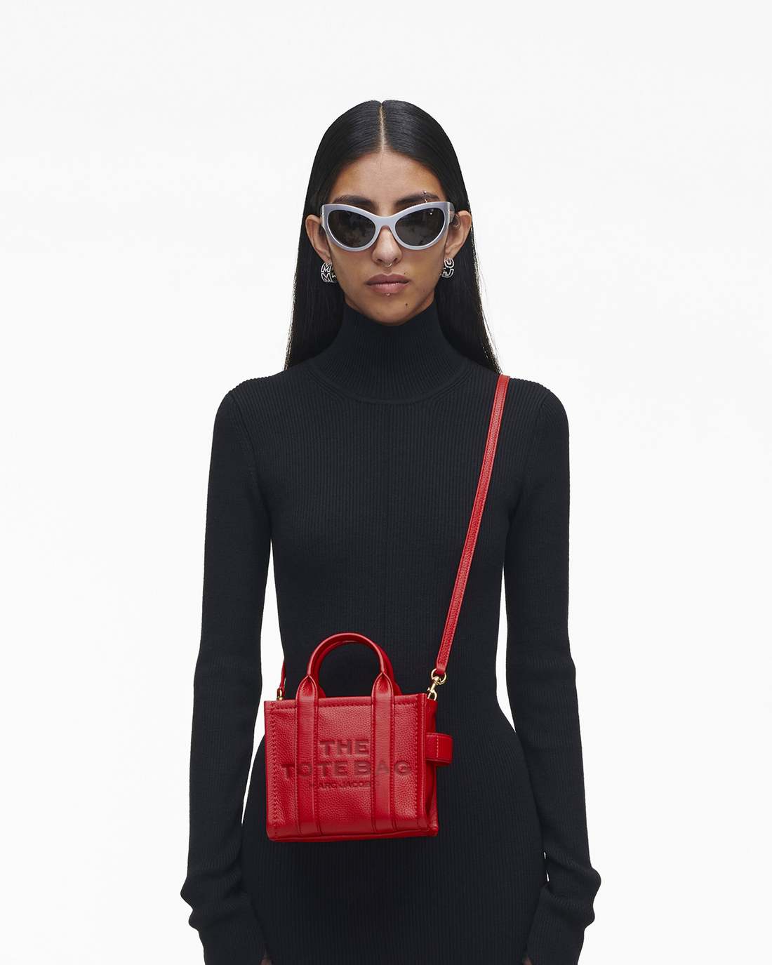 Marc Jacobs Great Value | The Leather Crossbody Tote Bag True Red