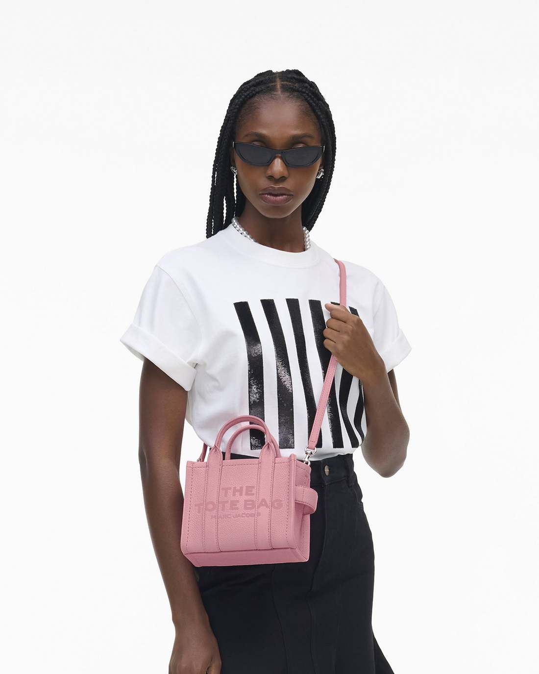 Marc Jacobs Smart Buy | The Leather Crossbody Tote Bag Ribbon Pink