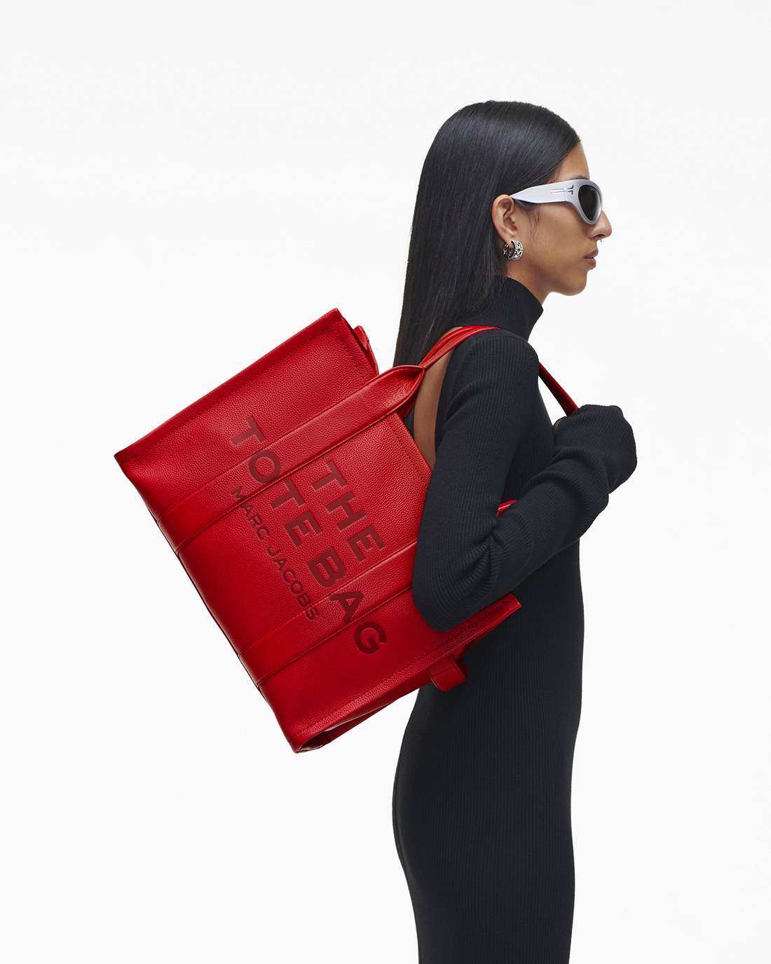 Marc Jacobs Top Pick | The Leather Large Tote Bag True Red
