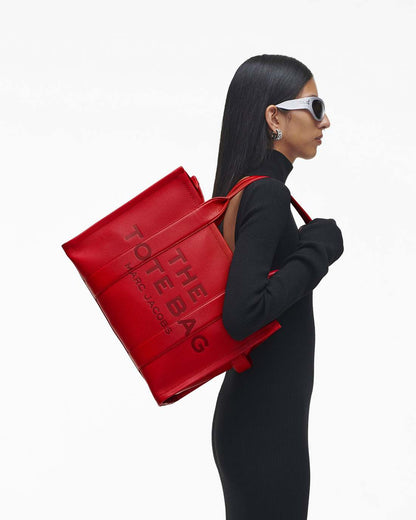Marc Jacobs Top Pick | The Leather Large Tote Bag True Red