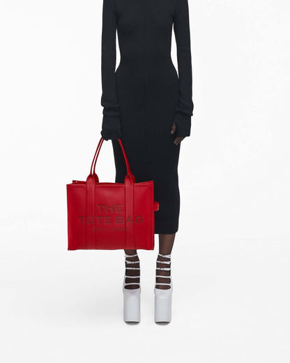 Marc Jacobs Top Pick | The Leather Large Tote Bag True Red