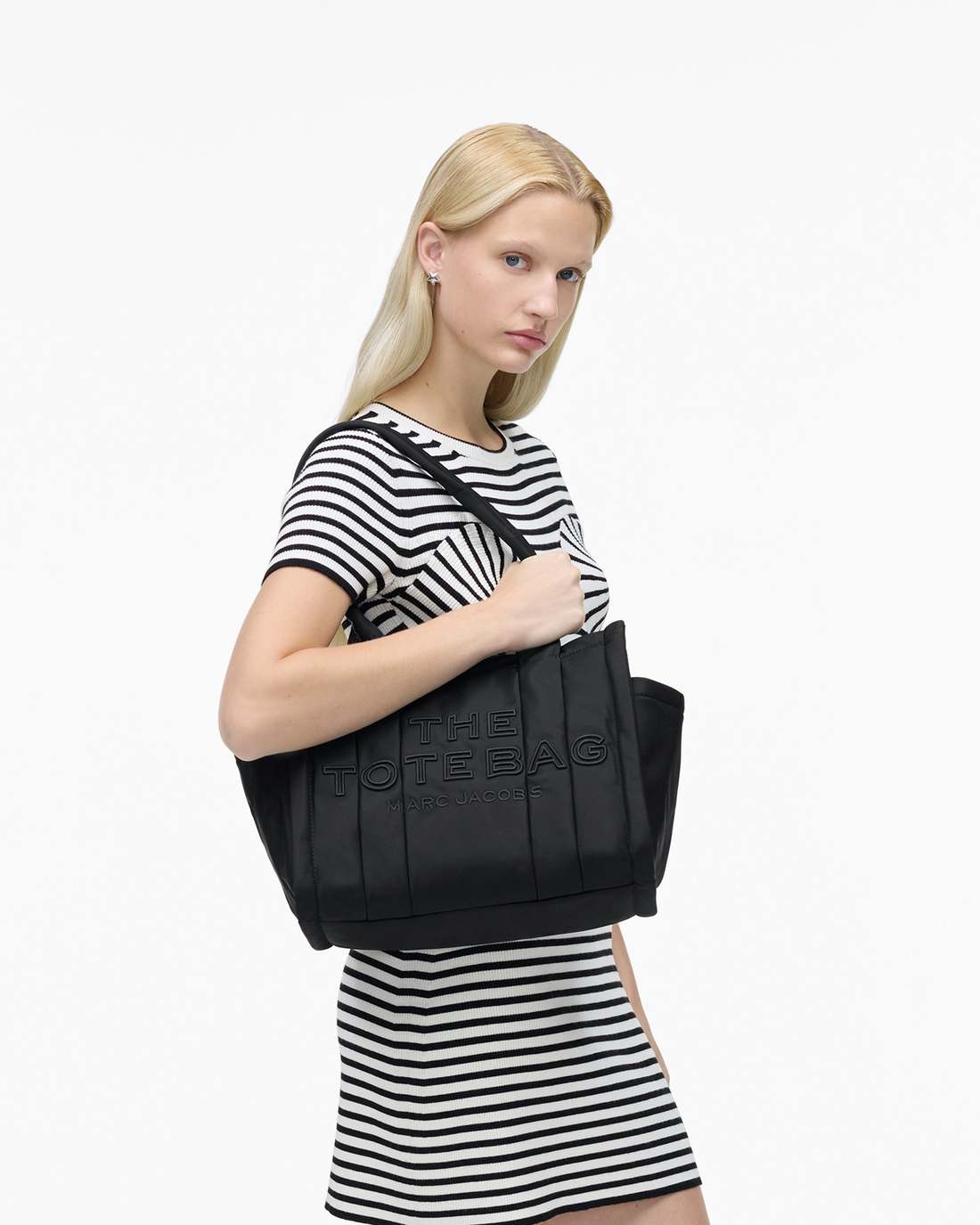 Marc Jacobs Customer Favorite | The Puffy Nylon Medium Tote Bag Black
