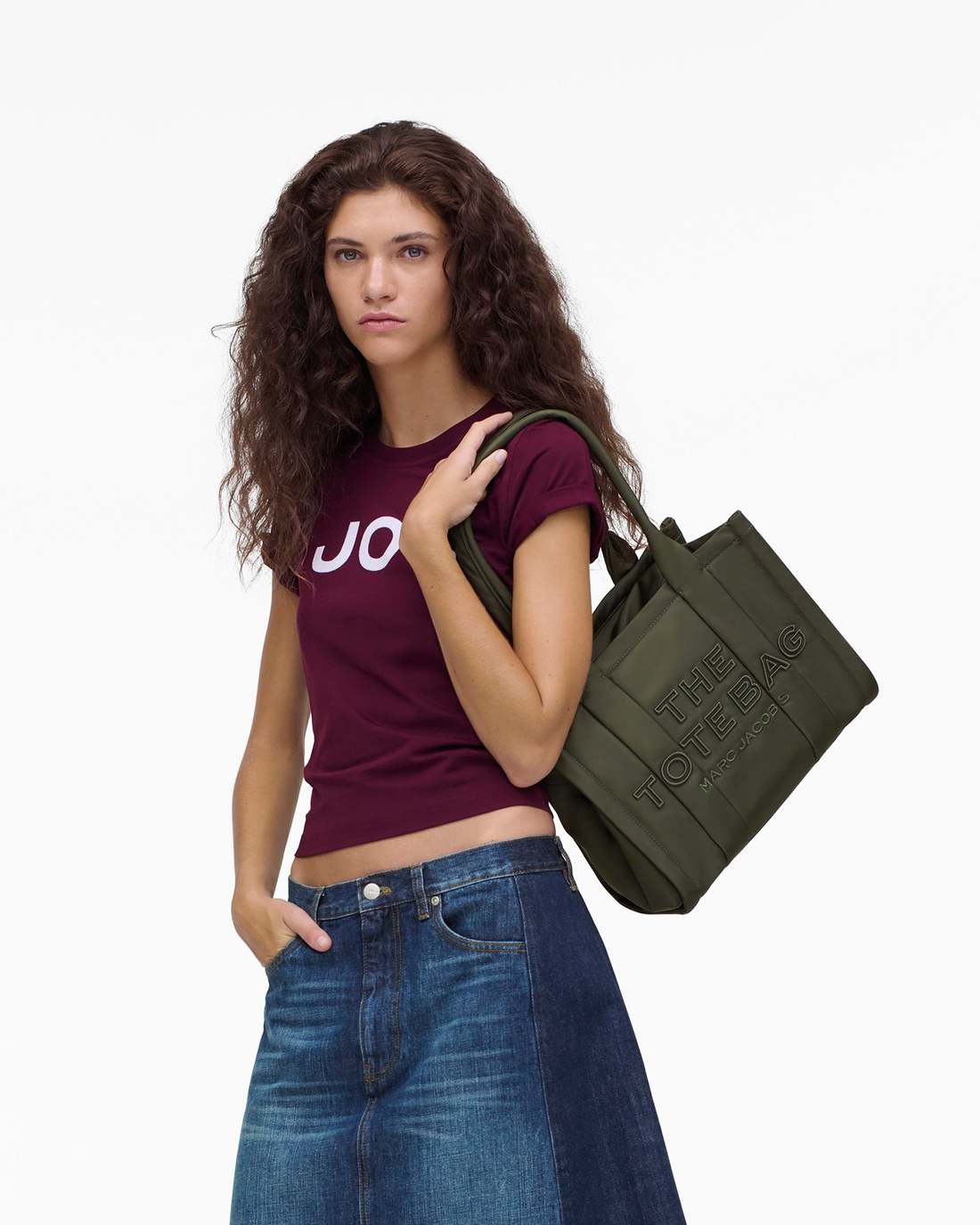 Marc Jacobs Classic | The Puffy Nylon Medium Tote Bag Army Green