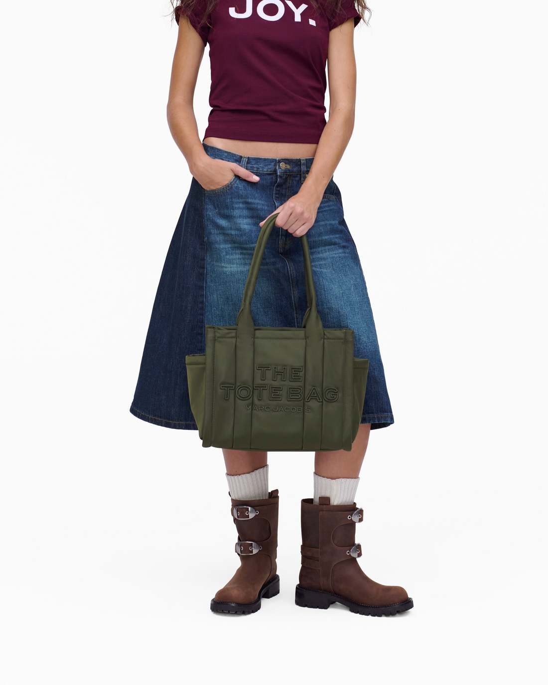 Marc Jacobs Classic | The Puffy Nylon Medium Tote Bag Army Green
