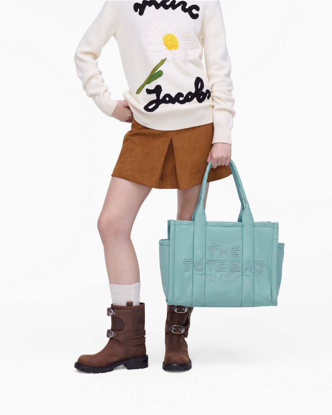 Marc Jacobs New | The Puffy Nylon Large Tote Bag Sky Blue