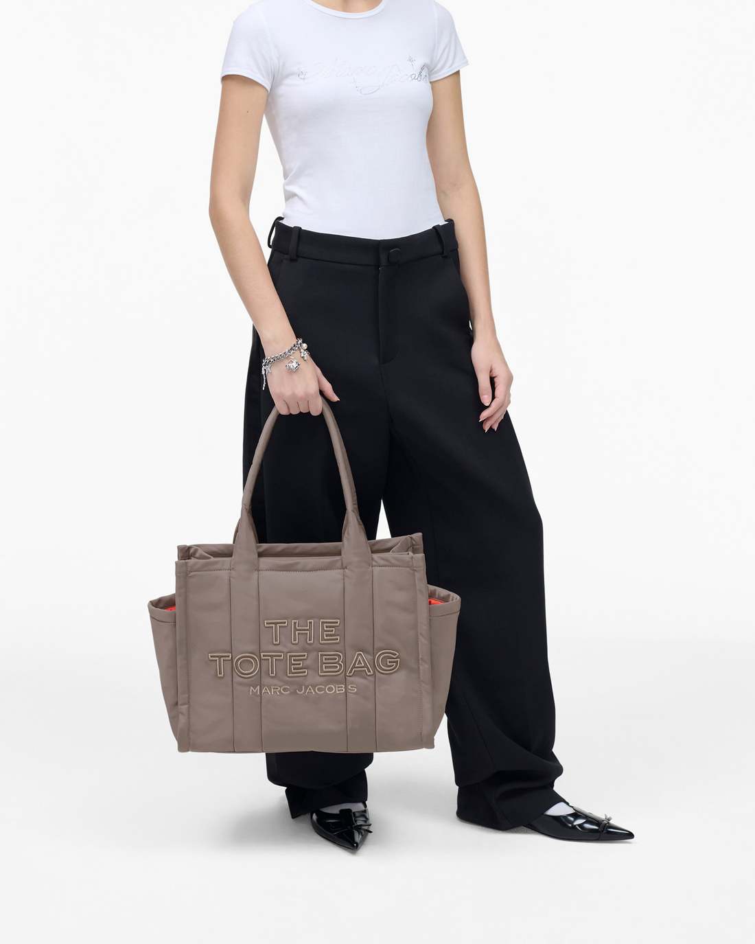 Marc Jacobs Best Price | The Puffy Nylon Large Tote Bag Cement