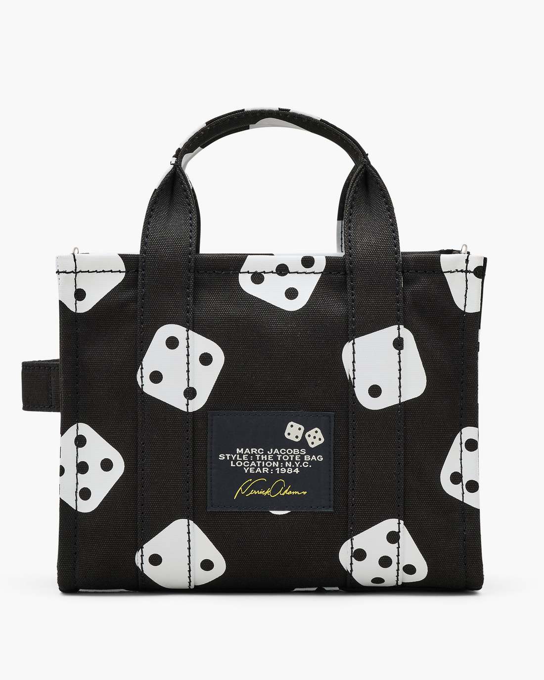 Marc Jacobs Exclusive | Derrick Adams X Marc Jacobs Canvas Small Tote Bag Black/White