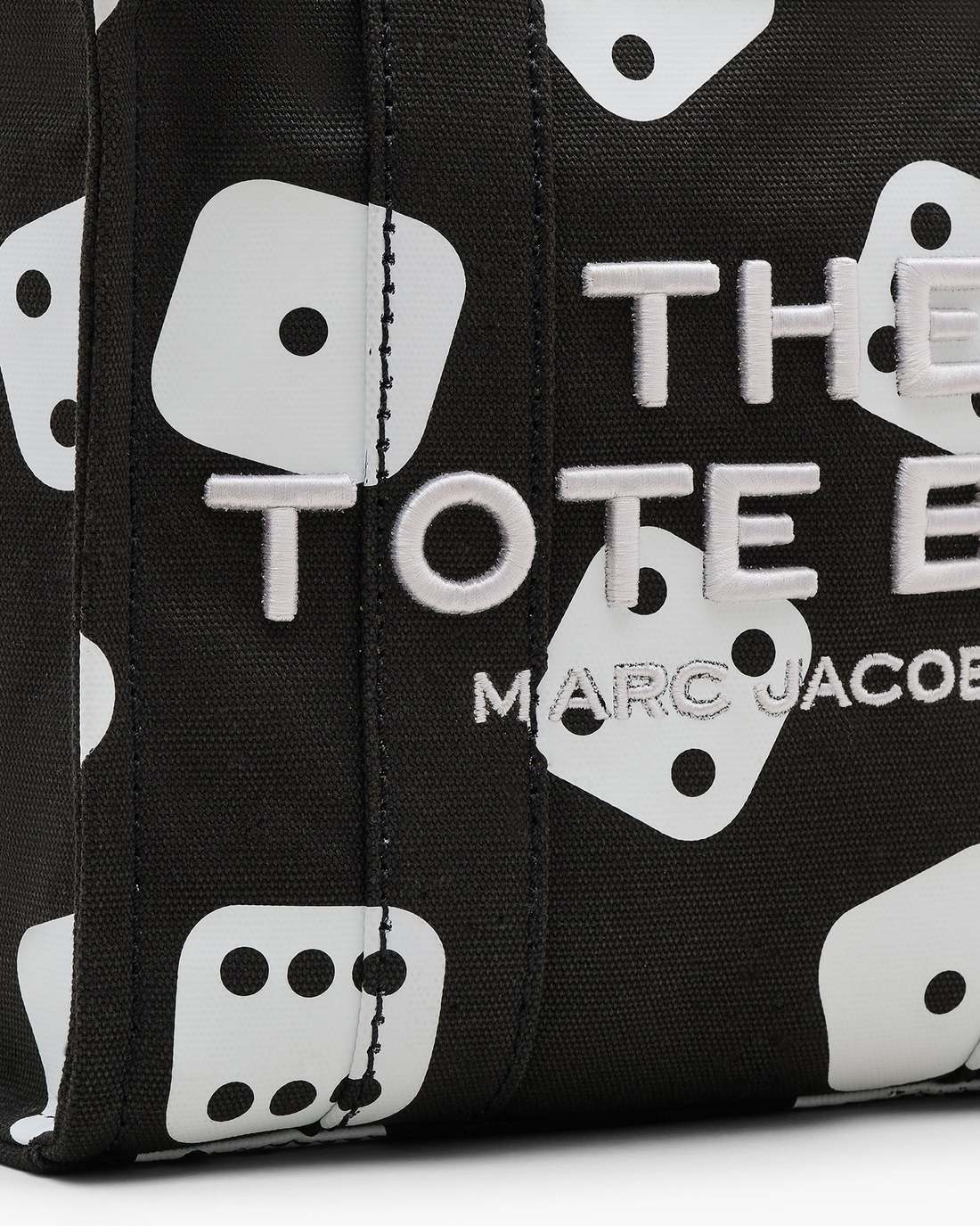 Marc Jacobs Exclusive | Derrick Adams X Marc Jacobs Canvas Small Tote Bag Black/White
