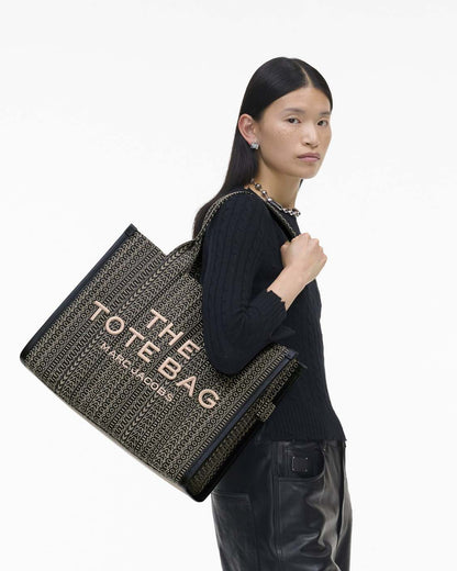 Marc Jacobs Signature | The Monogram Jacquard Large Tote Bag Beige Multi