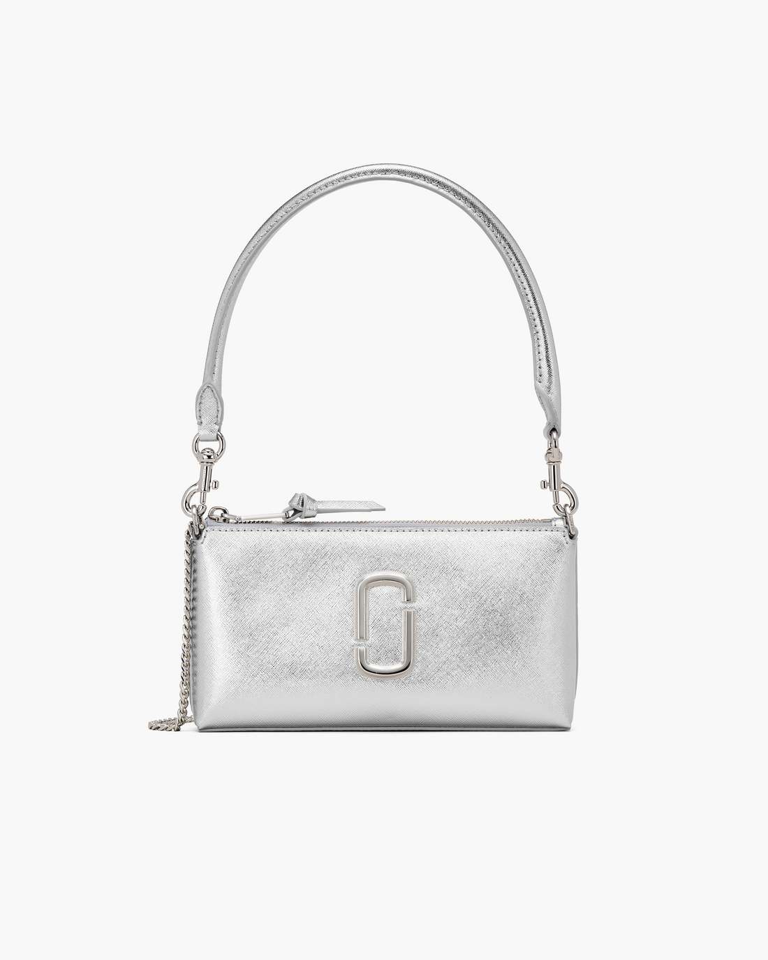 Marc Jacobs Deals | The Metallic Snapshot Convertible Shoulder Bag Silver