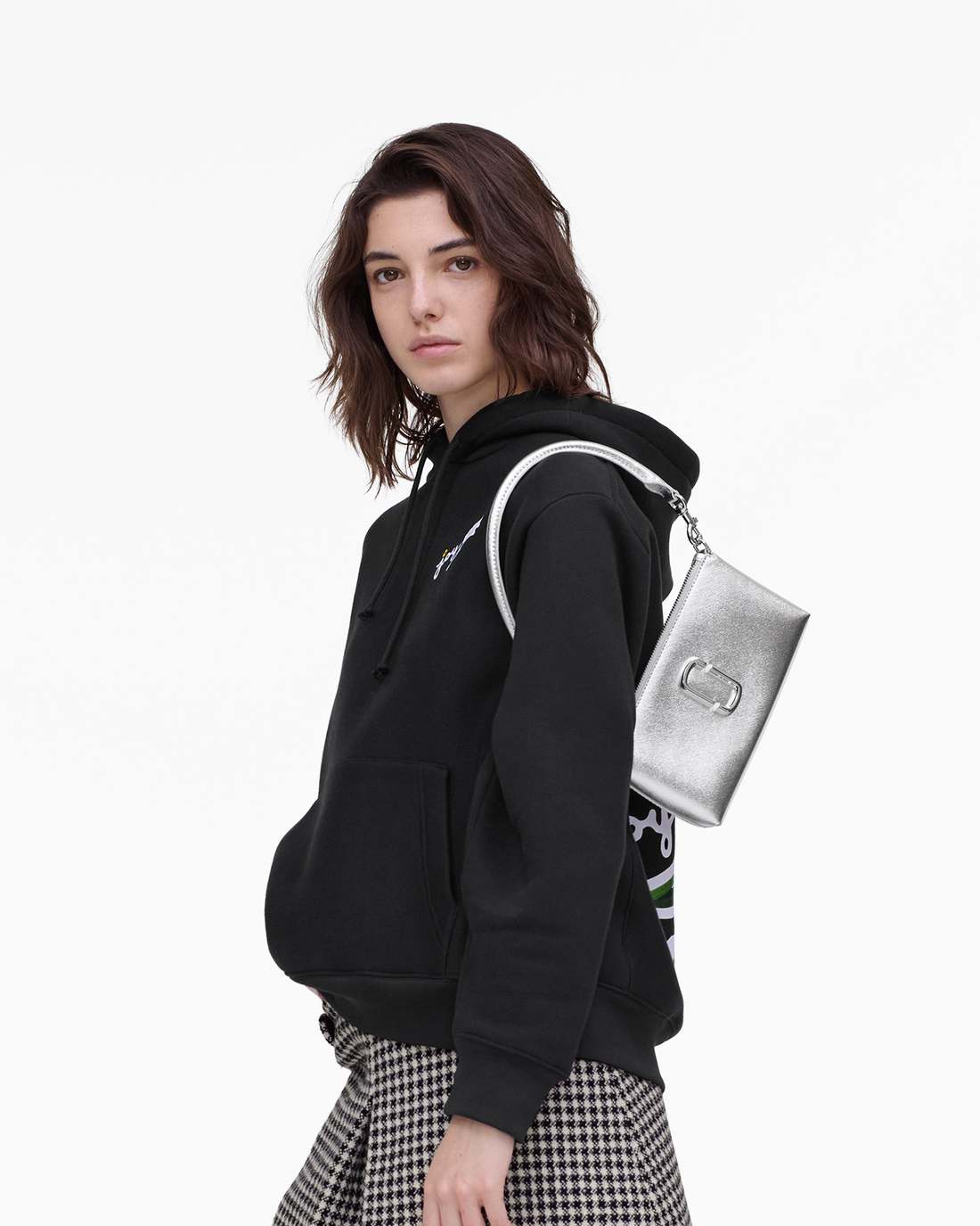 Marc Jacobs Deals | The Metallic Snapshot Convertible Shoulder Bag Silver