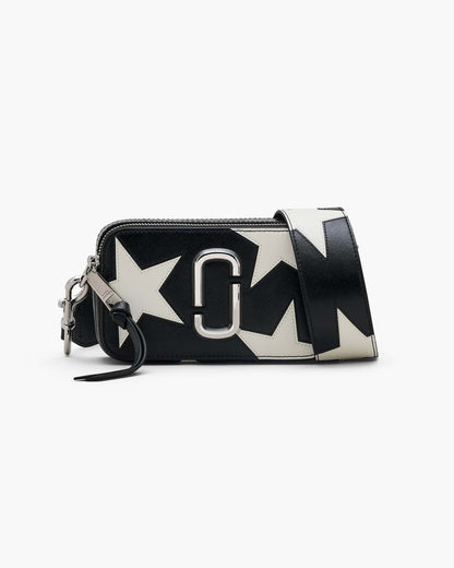 Marc Jacobs Deals | The Star Patchwork Leather Snapshot Black/White