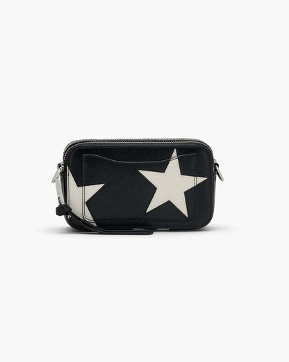 Marc Jacobs Deals | The Star Patchwork Leather Snapshot Black/White