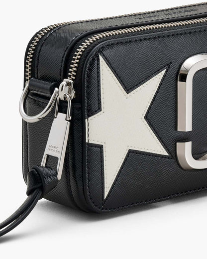 Marc Jacobs Deals | The Star Patchwork Leather Snapshot Black/White