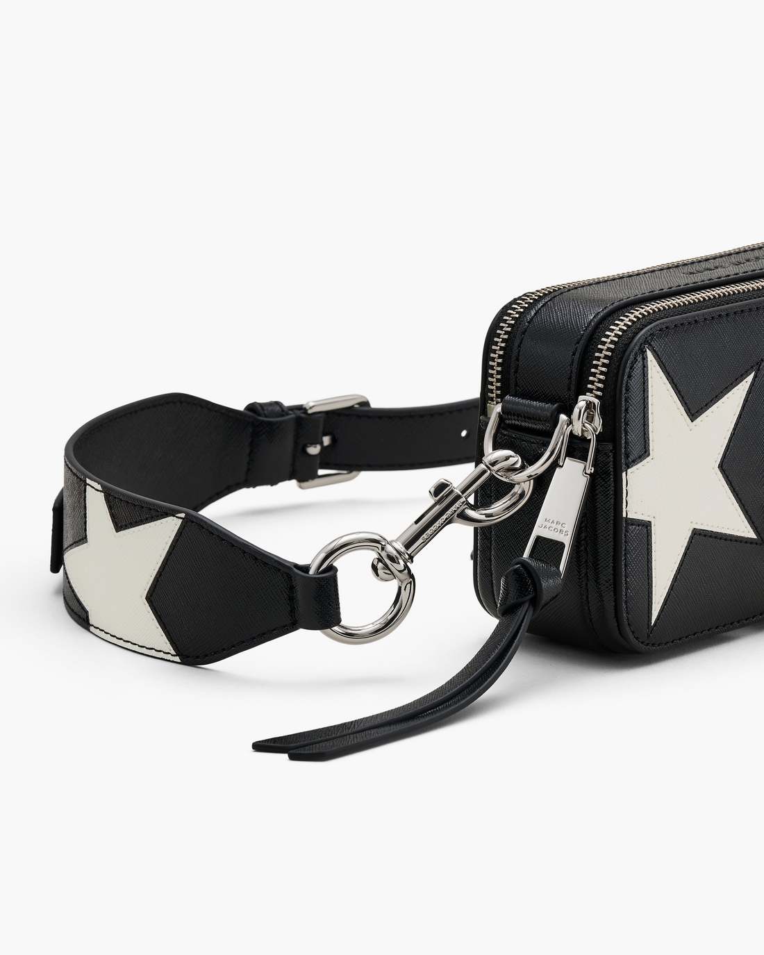 Marc Jacobs Deals | The Star Patchwork Leather Snapshot Black/White