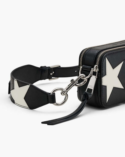 Marc Jacobs Deals | The Star Patchwork Leather Snapshot Black/White
