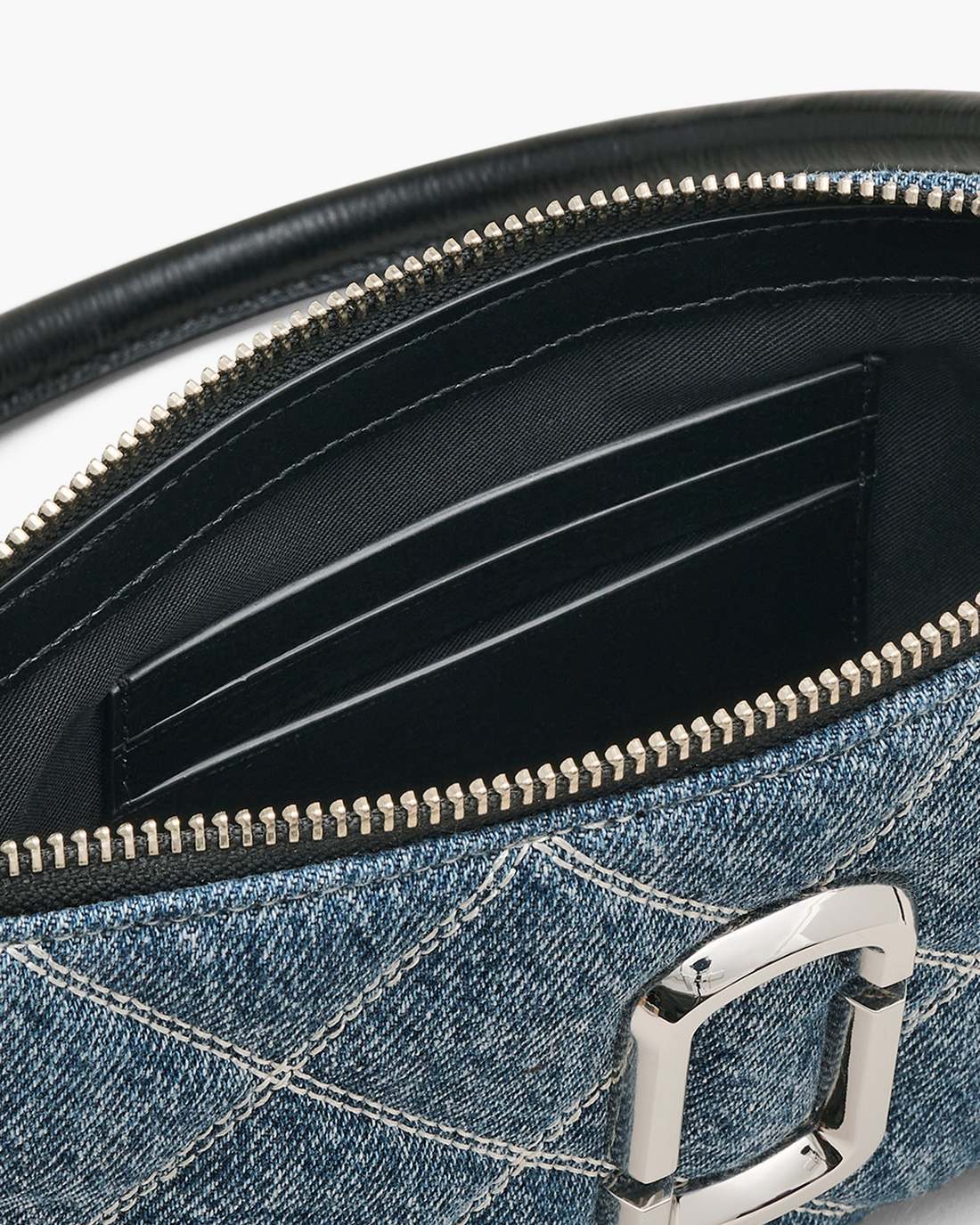 Marc Jacobs Sale | The Quilted Denim Snapshot Convertible Shoulder Bag Light Wash Indigo