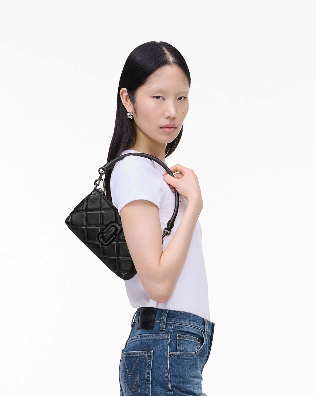 Marc Jacobs Latest | The Quilted Snapshot Convertible Shoulder Bag Black