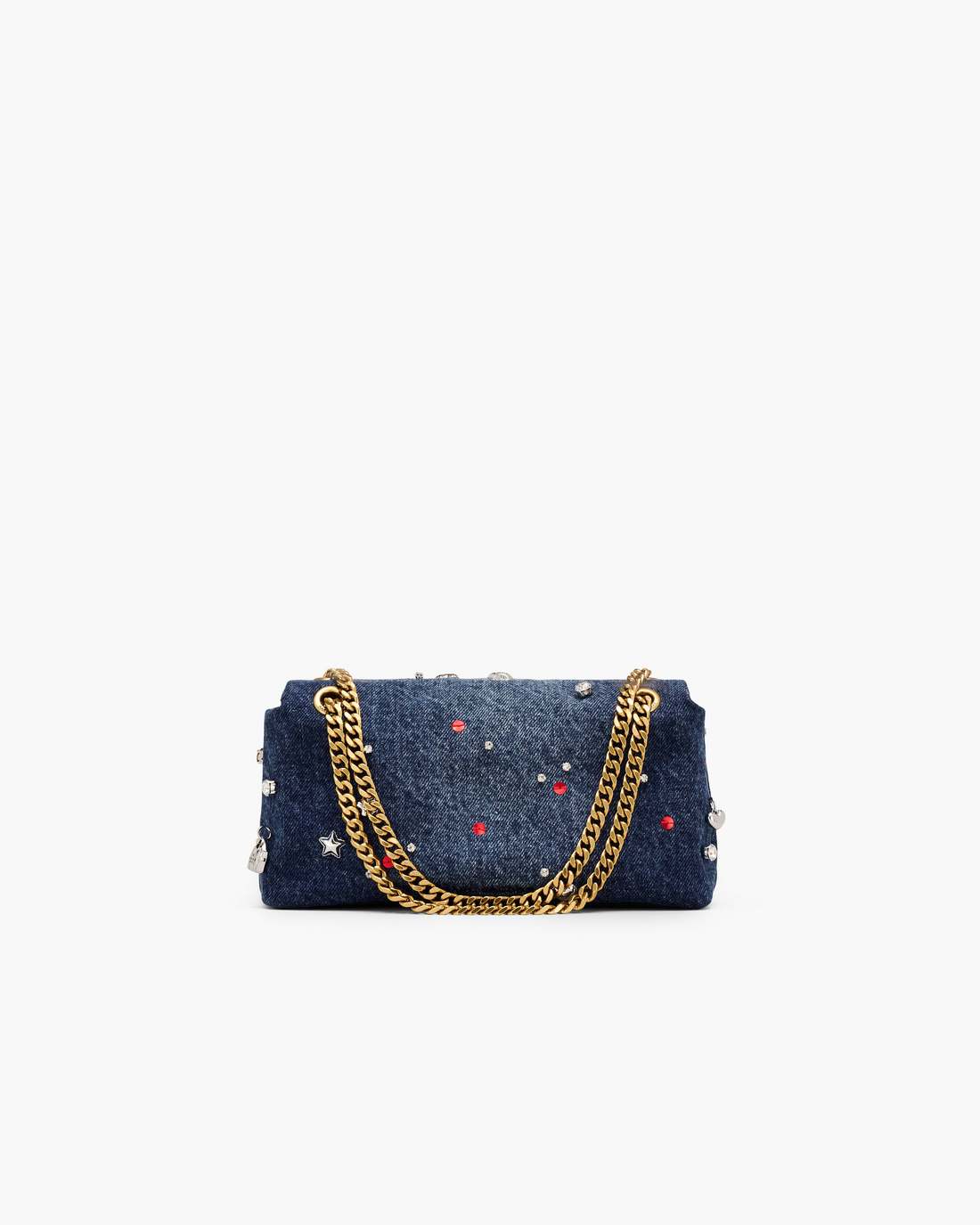 Marc Jacobs Classic | The Trinket Charm Denim Dual Chain Mini Bag Medium Wash Multi