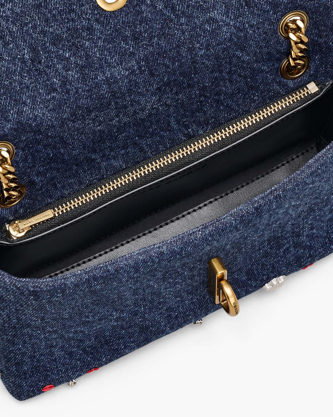 Marc Jacobs Classic | The Trinket Charm Denim Dual Chain Mini Bag Medium Wash Multi