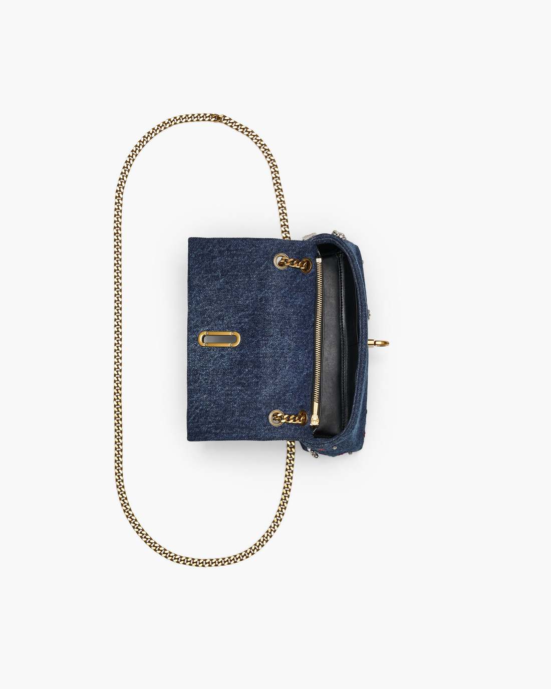 Marc Jacobs Classic | The Trinket Charm Denim Dual Chain Mini Bag Medium Wash Multi