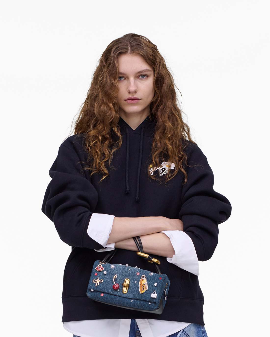 Marc Jacobs Recommended | The Trinket Charm Denim Mini Dual Bag Medium Wash Multi