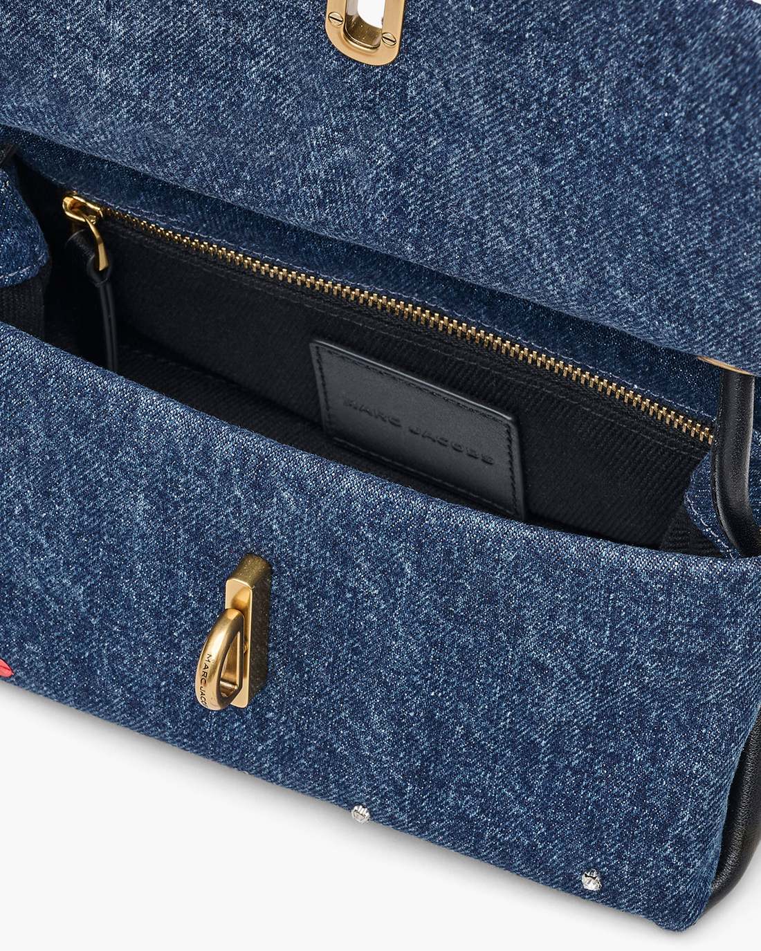 Marc Jacobs Recommended | The Trinket Charm Denim Mini Dual Bag Medium Wash Multi