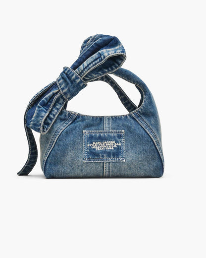 Marc Jacobs Smart Buy | The Bow Denim Mini Sack Bag Medium Wash Indigo