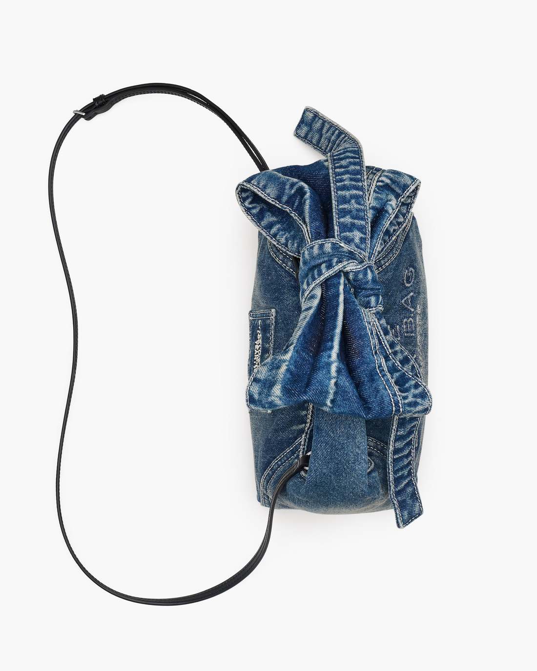 Marc Jacobs Smart Buy | The Bow Denim Mini Sack Bag Medium Wash Indigo