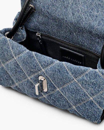 Marc Jacobs Latest | The Quilted Denim Mini Dual Shoulder Bag Light Wash Indigo