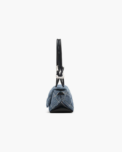 Marc Jacobs Latest | The Quilted Denim Mini Dual Shoulder Bag Light Wash Indigo