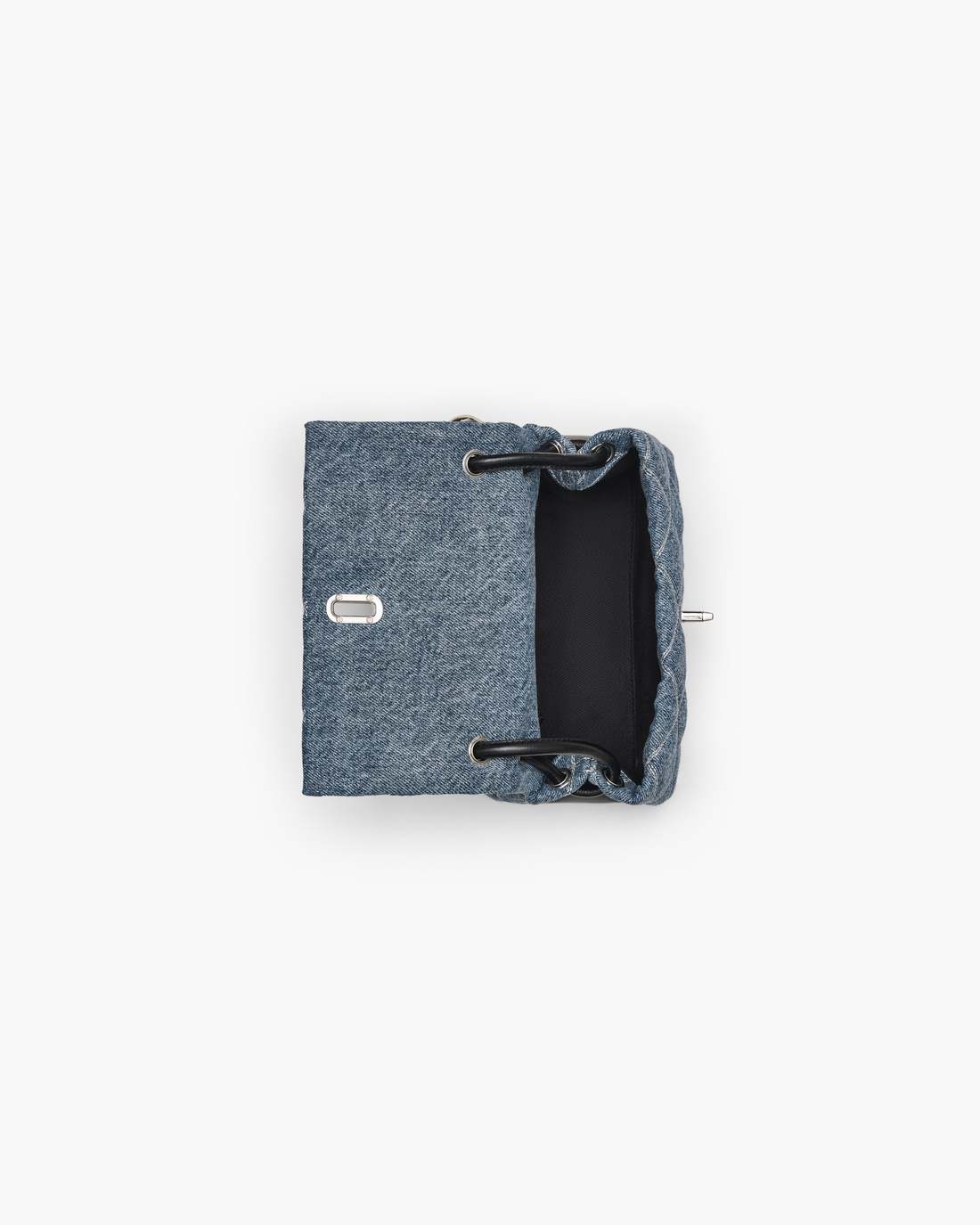 Marc Jacobs Latest | The Quilted Denim Mini Dual Shoulder Bag Light Wash Indigo