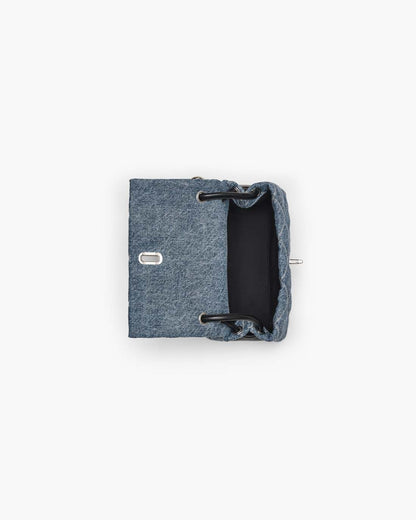 Marc Jacobs Latest | The Quilted Denim Mini Dual Shoulder Bag Light Wash Indigo