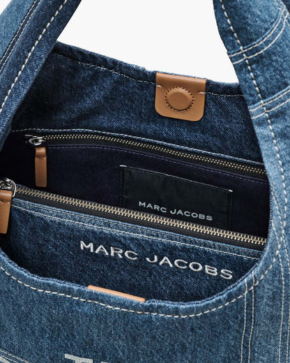 Marc Jacobs Best Seller | The Patchwork Denim Sack Bag Blue Denim