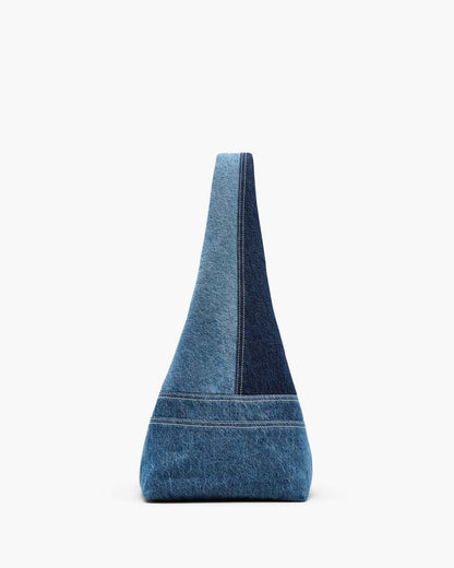 Marc Jacobs Best Seller | The Patchwork Denim Sack Bag Blue Denim