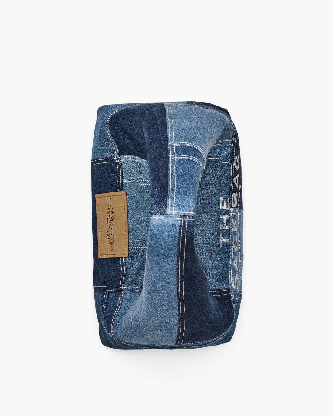 Marc Jacobs Best Seller | The Patchwork Denim Sack Bag Blue Denim