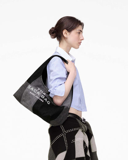 Marc Jacobs Customer Favorite | The Patchwork Denim Sack Bag Black Denim
